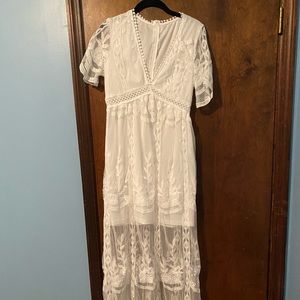 White lace dress